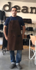 Apron chap suede/leather