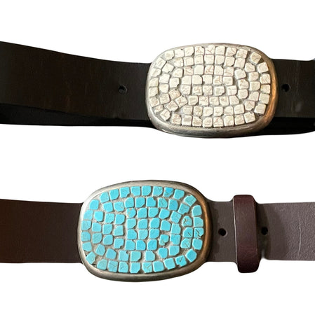 Turquoise buckle belt
