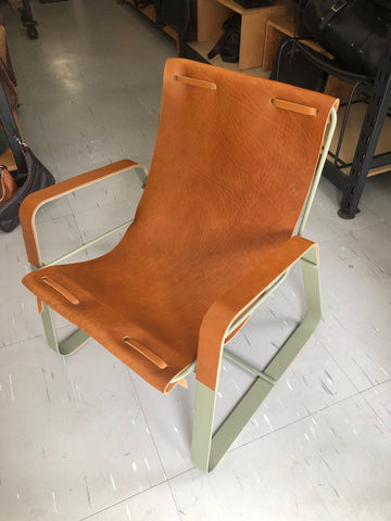 steel + leather chair (dean frame)