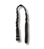 Square buckle, braided belt
