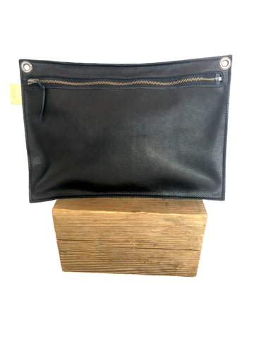 Medium leather zip portfolio