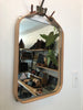 Leather framed mirror (small)