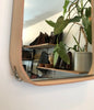 Leather framed mirror (small)